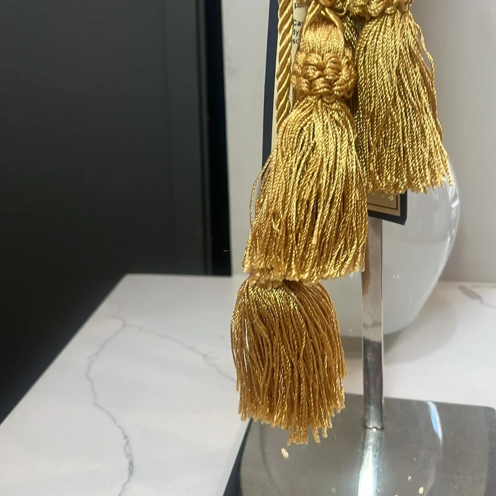 Curtain Tassels; Color: Gold; India House Trimmings NEW